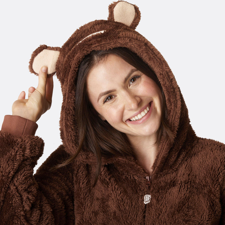 Teddybeer Bruin Onesie Dames