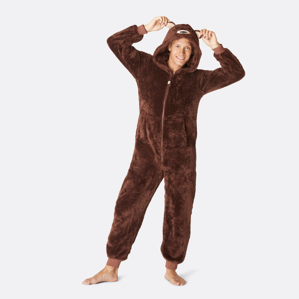 Teddybeer Bruin Onesie Heren