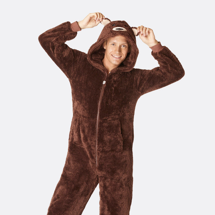 Teddybeer Bruin Onesie Heren