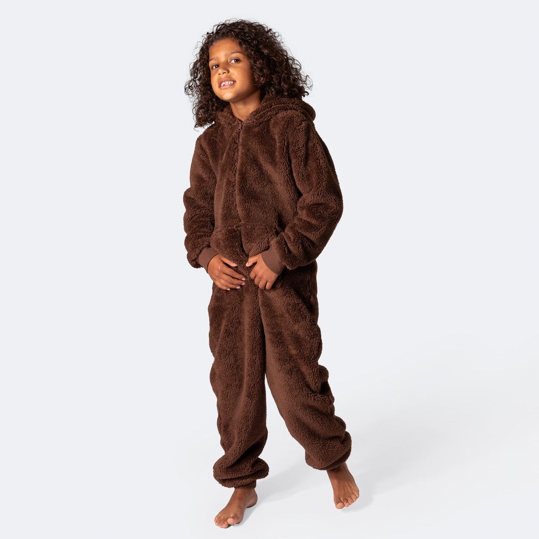 Teddybeer Bruin Onesie Voor Kinderen