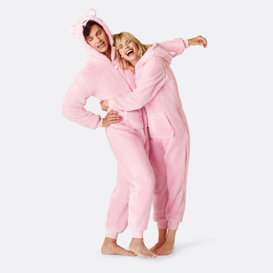 Teddybeer Roze Onesie Dames