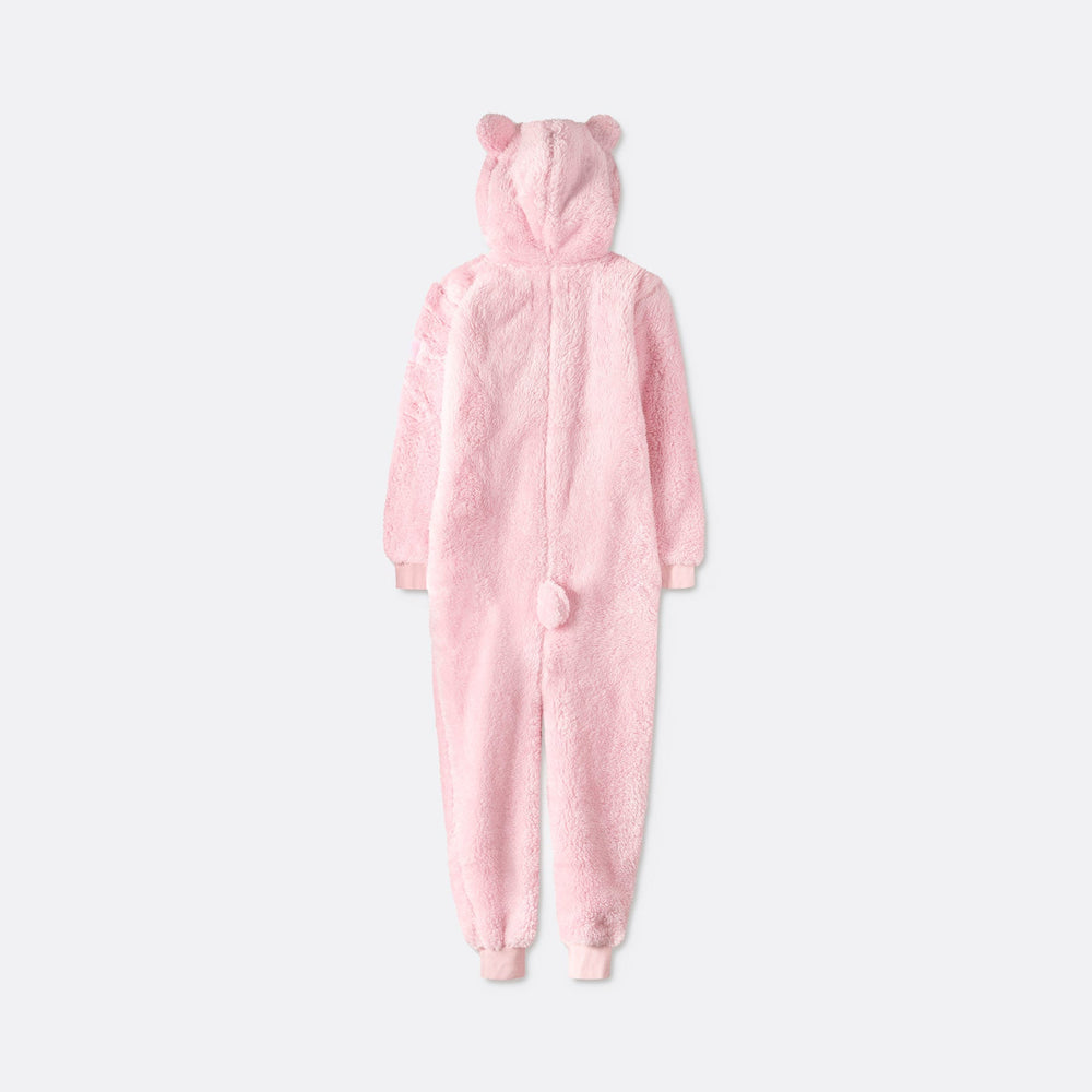 Teddybeer Roze Onesie Voor Kinderen