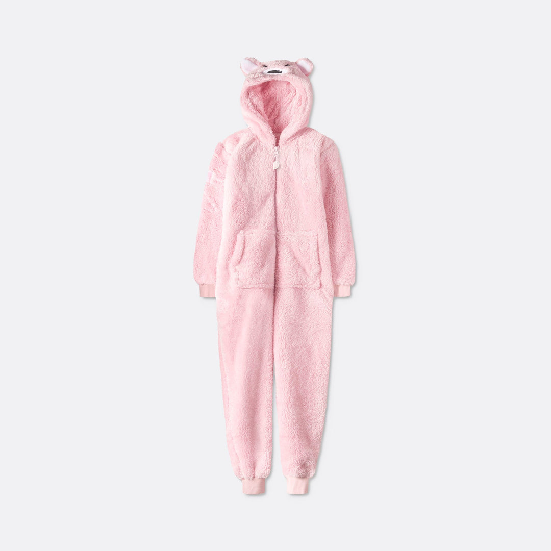 Teddybeer Roze Onesie Voor Kinderen