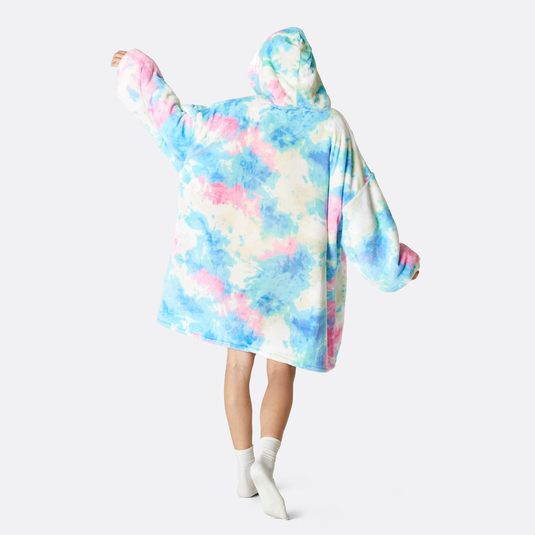 Tie-Dyed Cyan HappyHoodie