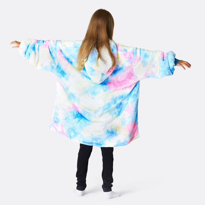 Tie-Dyed Cyan HappyHoodie Voor Kinderen