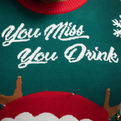 You Miss, You Drink! Kersttrui Dames